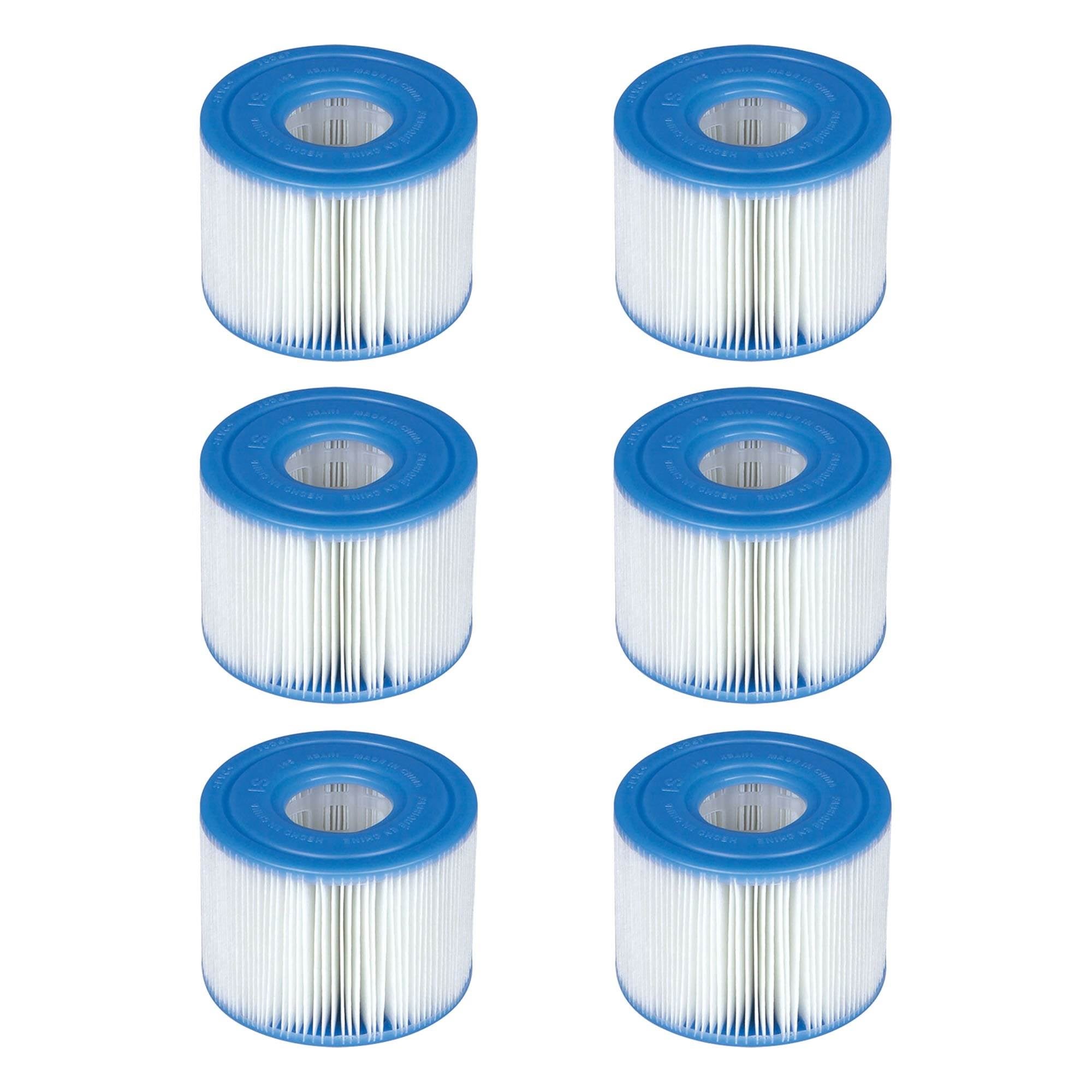 Intex 29001E PureSpa Type S1 Easy Set Pool Filter Cartridges (6 Filters) - VMInnovations