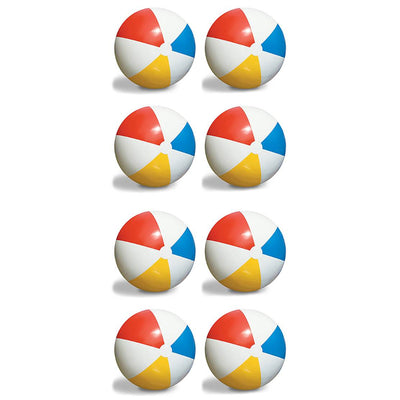 Swimline 36-Inch Inflatable Classic Rainbow Giant Beach Balls (8 Pack)