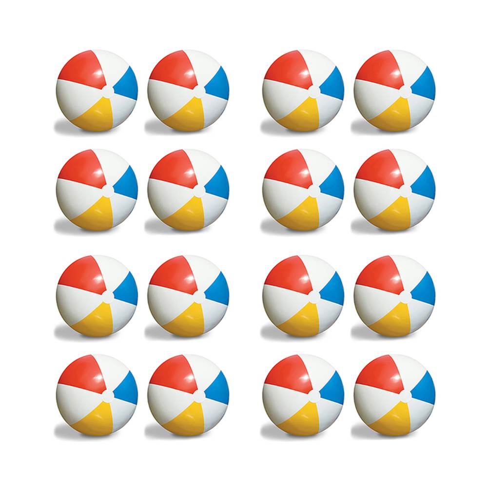 16-Pack Swimline Inflatable 36" Classic Rainbow Giant Beach Balls | 16 x 90036