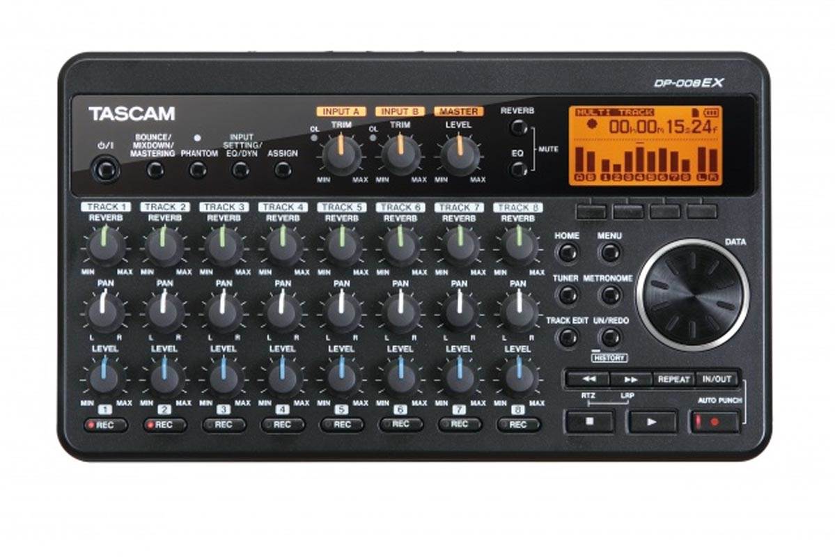 TASCAM DP-008EX Portable 8 Track Digital PocketStudio Recorder (Open Box)