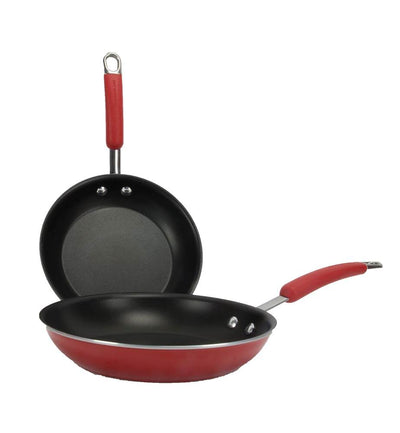 Rachael Ray 10-Piece Porcelain Enamel Cookware Set Nonstick Pans Pots - Open Box