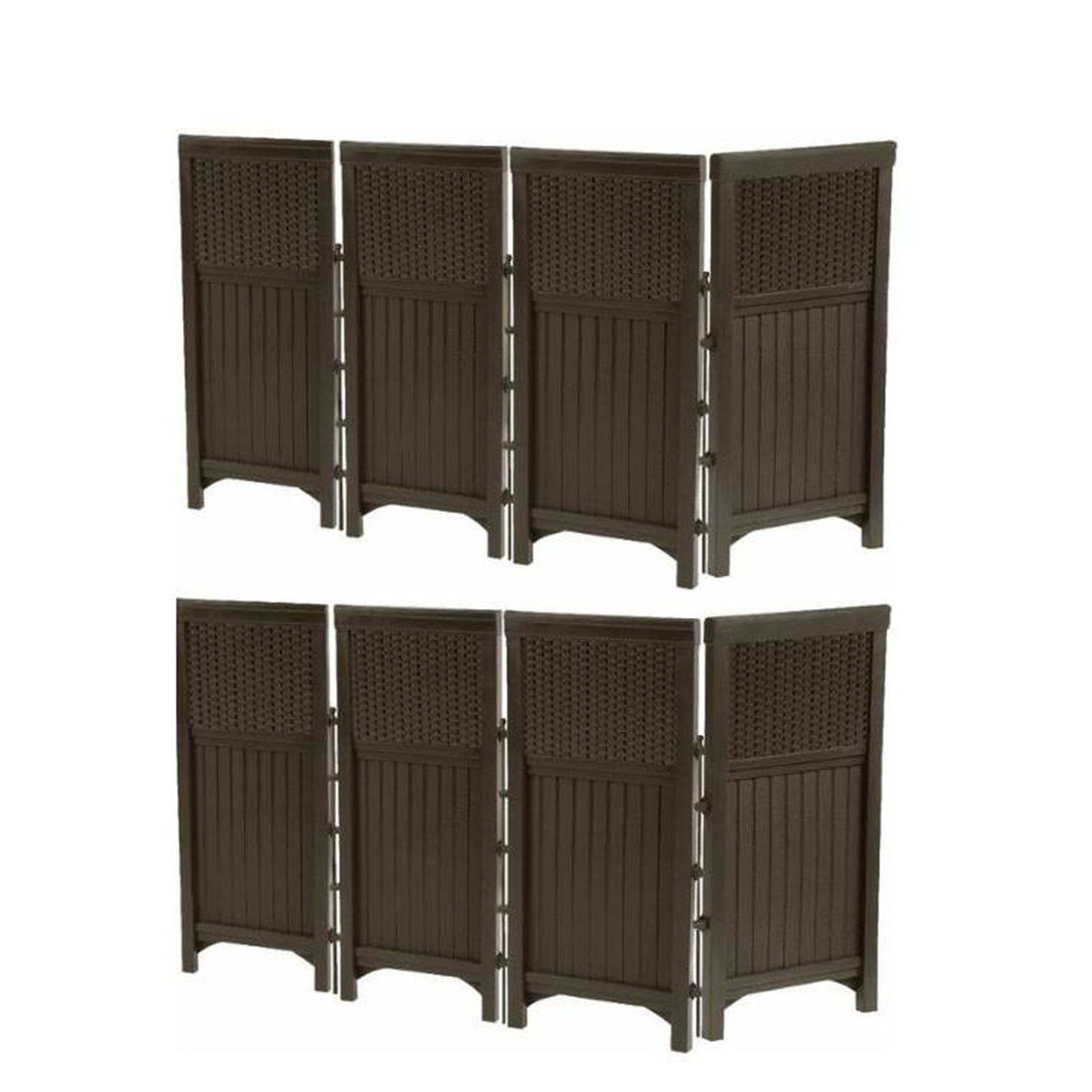 Suncast FSW4423 Backyard and Patio Screen Fence, Java (2 Pack) - VMInnovations