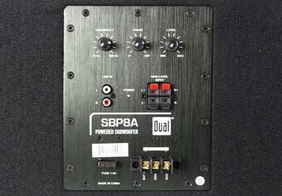 Dual SBP8A 8" 160W Car Audio Amplified Subwoofer + Bandpass Enclosure + Amp Kit