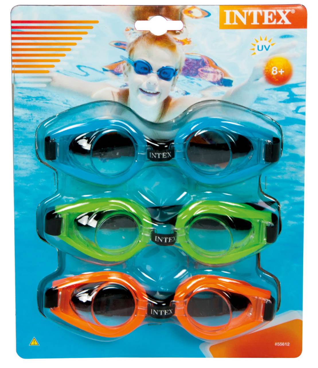 Intex Swimming Pool Kids/Children Play Goggles Multicolored Tri-Pack | 55612