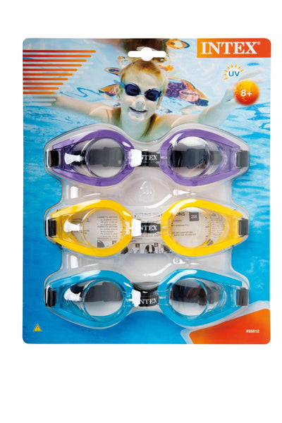 Intex Swimming Pool Kids/Children Play Goggles Multicolored Tri-Pack | 55612