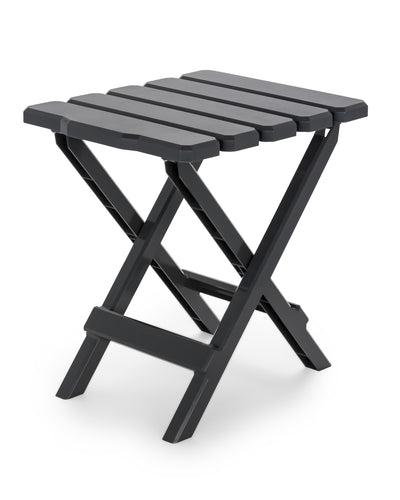 Camco Adirondack Style Folding Plastic Large Table, Indoor/Outdoor Use, Charcoal