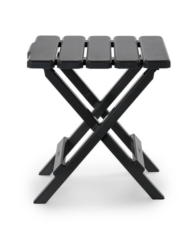 Camco Adirondack Style Folding Plastic Large Table, Indoor/Outdoor Use, Charcoal