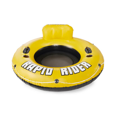 Bestway CoolerZ Rapid Rider 53" Inflatable Pool River Raft Tube Float, Yellow