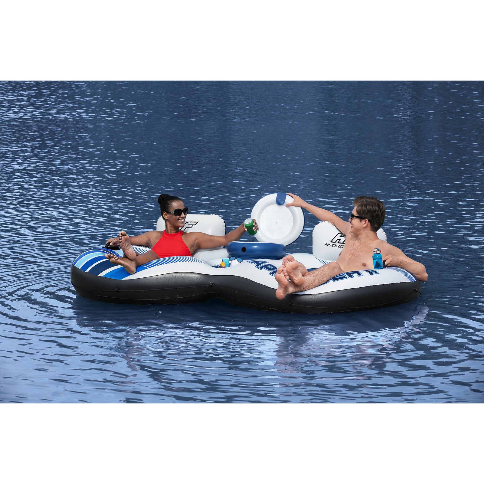 Bestway Hydro-Force Rapid Rider Inflatable Double Water River Tube, Blue - VMInnovations
