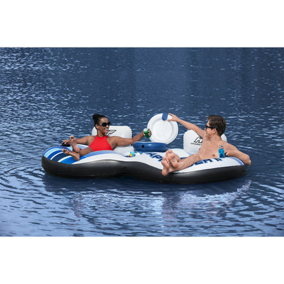 Bestway Rapid Rider 95 Inch Inflatable 2 Person River Raft Tube, Color May Vary (For Parts)