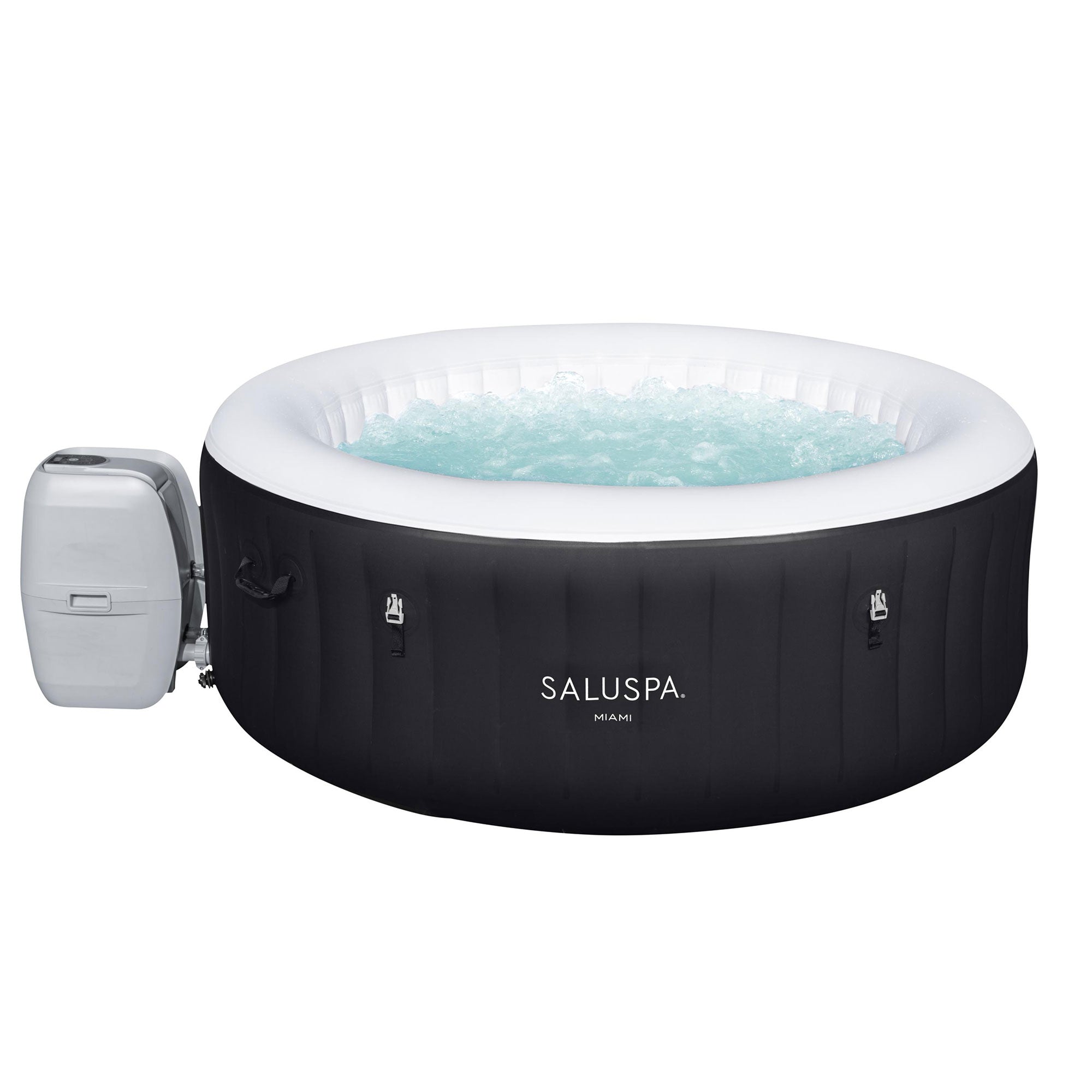 Bestway SaluSpa Miami 4 Person Inflatable Hot Tub Spa w/ Swimming Pool Treatment - VMInnovations