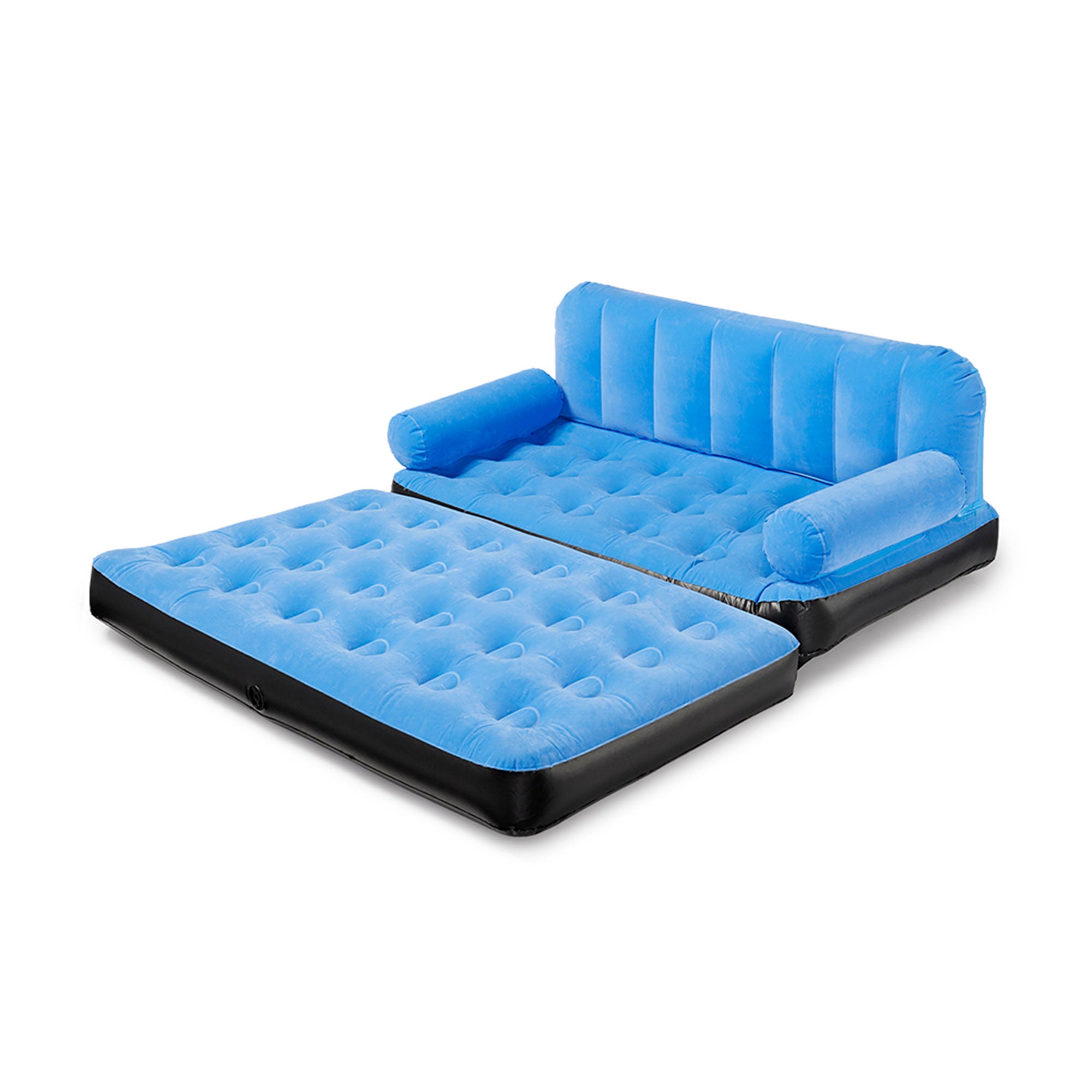 Bestway Multi-Max Inflatable Air Couch or Double Bed w/ AC Air Pump, Blue (Used)