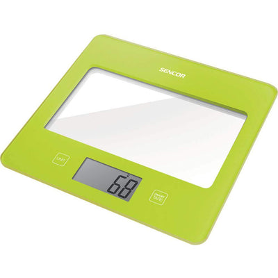 Sencor Slim Glass Digital Kitchen Scale with LED Display, Green (Open Box)