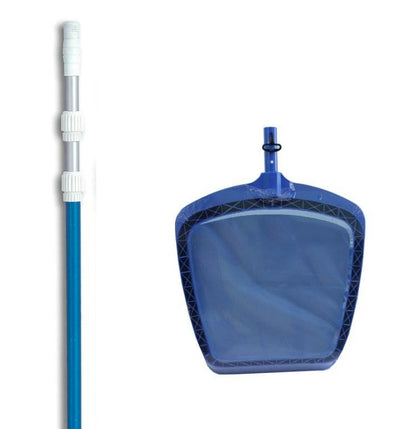 Professional 8039 Swimming Pool Leaf Skimmer Mesh Net w/ 5'-15' Telescopic Pole