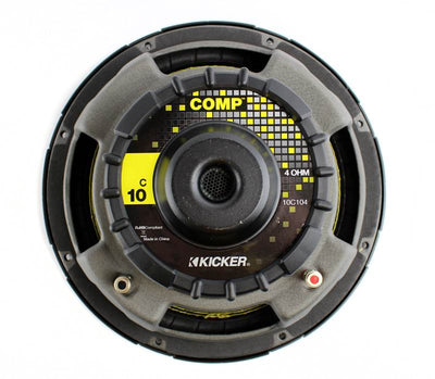 2) Kicker 10C104 10" 600 Watt 4 Ohm Car Subwoofers + 1000W Amplifier + Amp Kit