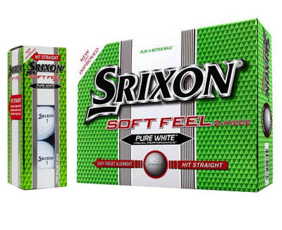 NEW! SRIXON 2 Dozen Soft Feel Pure White Low Spin, Distance & Control Golf Balls
