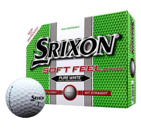 NEW! SRIXON 2 Dozen Soft Feel Pure White Low Spin, Distance & Control Golf Balls