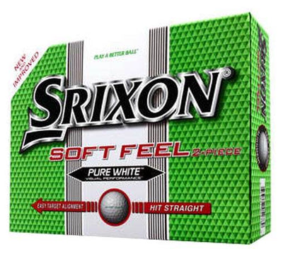 NEW! SRIXON 2 Dozen Soft Feel Pure White Low Spin, Distance & Control Golf Balls