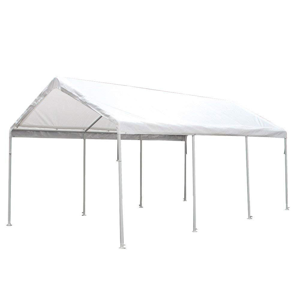 King Canopy Hercules 10 x 20 Foot 8 Leg Outdoor Shade Canopy, White (Open Box)