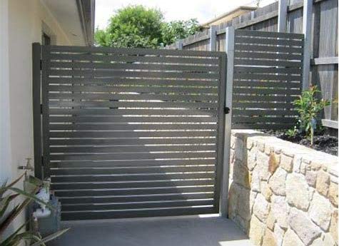 Stratco 71 x 39 inch Aluminum Quick Screen Horizontal Slat Gate Fencing (Used)