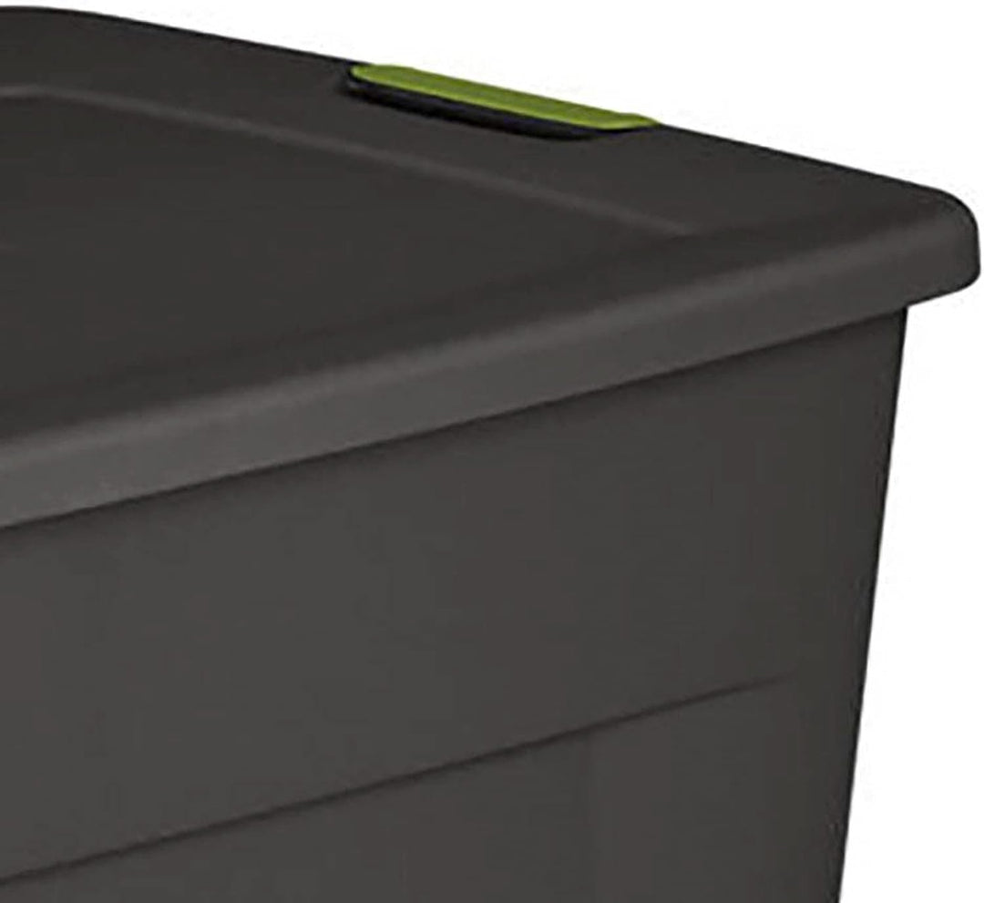 Sterilite 35 Gallon Storage Tote Box, Container Bin w/ Latch Lid, 4 Pack, Gray