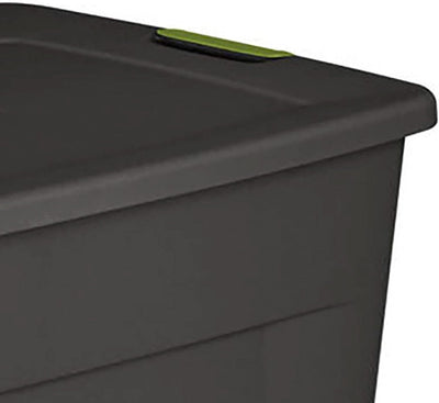 Set of 4) Sterilite 19451004 35 Gallon Storage Tote Box Latching Lid (Open Box)
