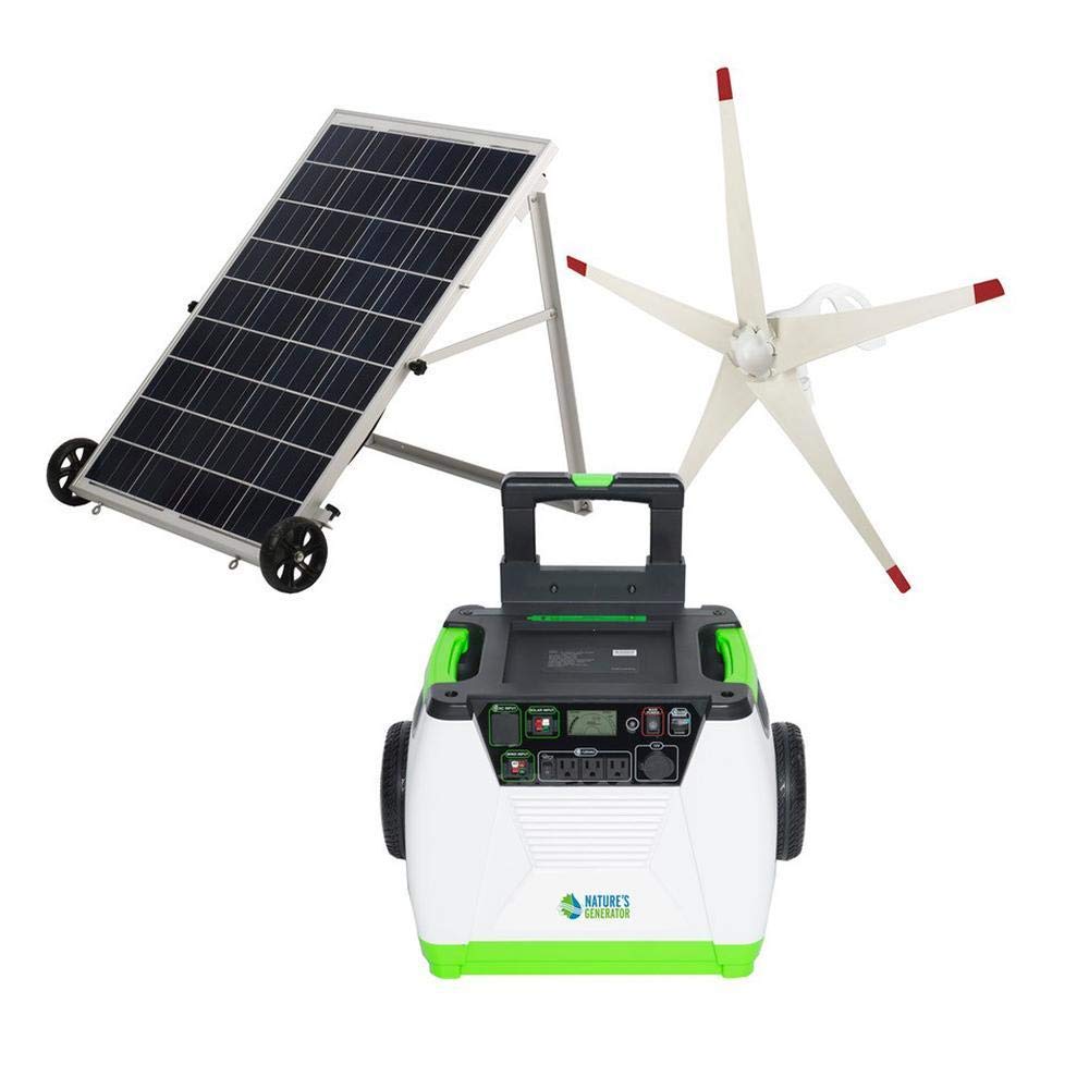 Nature's Generator HKNGAUWE GoldWE System Generator w/Solar Panel & Wind Turbine