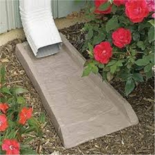 Suncast SB24 Decorative Rain Gutter Downspout Splash Block, Taupe (20 Pack)