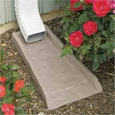 Suncast SB24 Decorative Rain Gutter Downspout Splash Block, Taupe (20 Pack) - VMInnovations