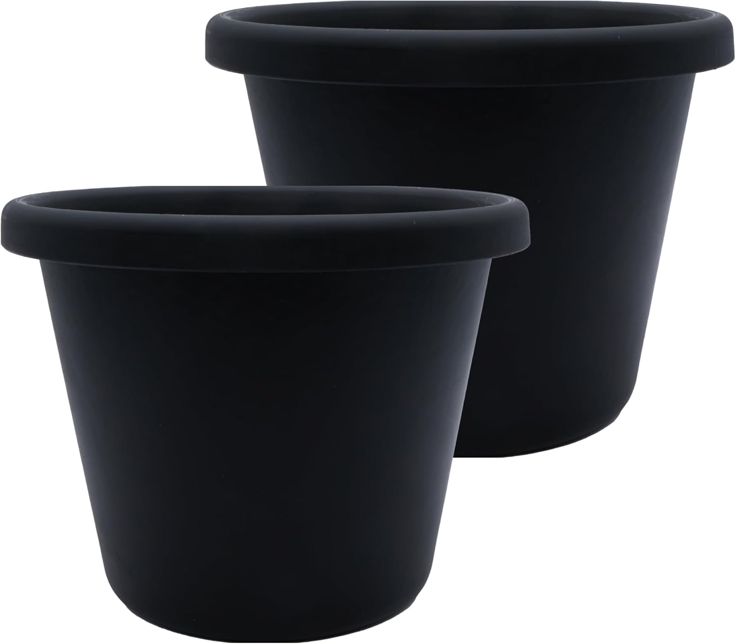 The HC Companies 14 Inch Round Classic Planter, Plastic Plant Pot, (Open Box)