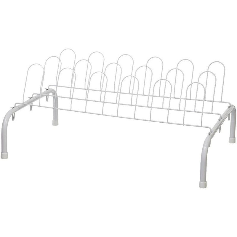 ClosetMaid 1039 9 Pair Freestanding Wire Shoe Rack Organizer, White (Used)