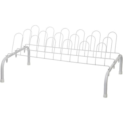 ClosetMaid 1039 9 Pair Freestanding Wire Shoe Rack Organizer, White (Used) - VMInnovations