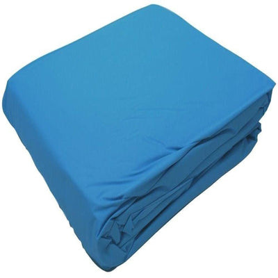 Swimline 15 Ft Solid Blue Round Above Ground Swimming Pool Overlap Liner (Used) - VMInnovations