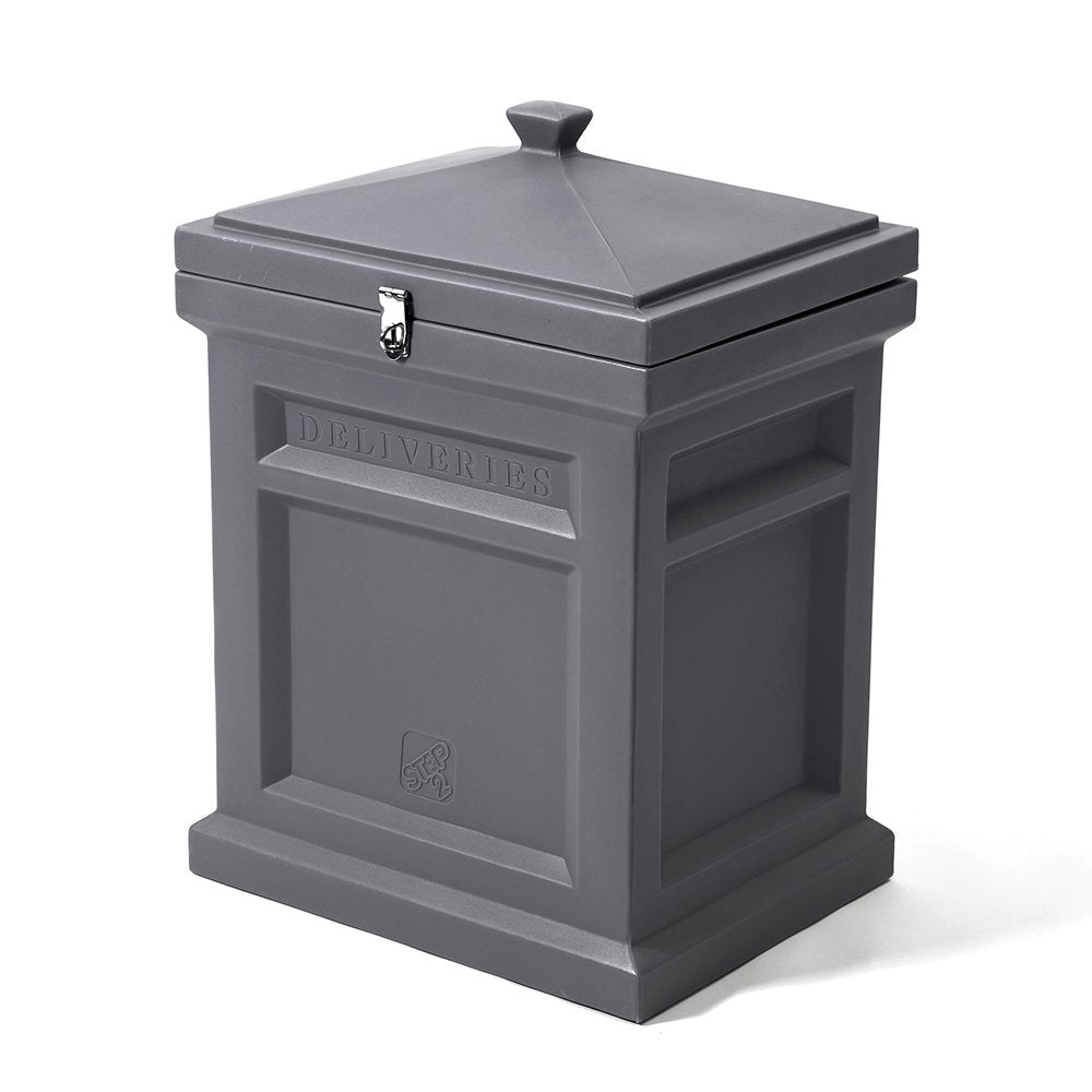 Step2 Deluxe Outdoor Mail Package Delivery Box Container, Manor Gray (Open Box)
