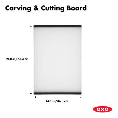 OXO Good Grips Kitchen Double Sided Carving and Cutting Board, Clear (Used)