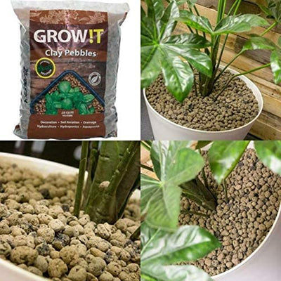 Hydrofarm GROW!T 100% Natural Clay Pebbles, 25-Liter Bag (Open Box)
