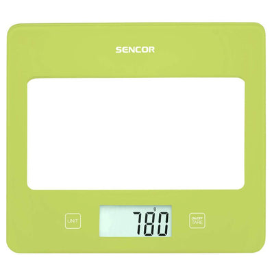 Sencor Slim Glass Digital Kitchen Scale with LED Display, Green (Open Box)