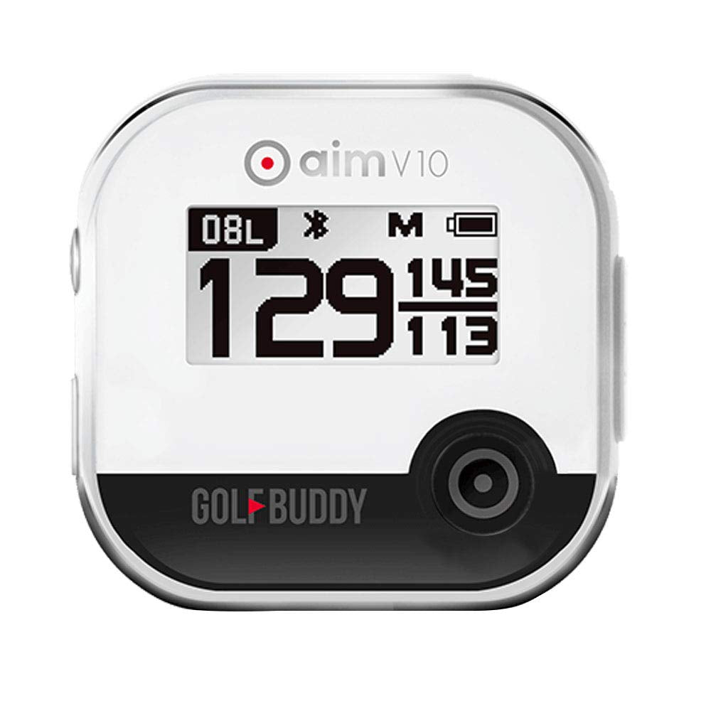 GolfBuddy Aim V10 1.2 Inch LCD Display Talking Visual Golf GPS, Chrome (Used)