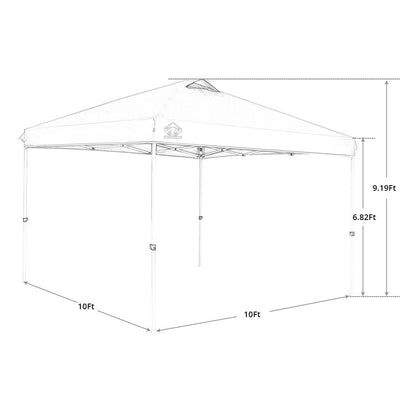 Crown Shades 10 x 10 ft. Outdoor Instant Folding Canopy with Wheeled Bag, Blue