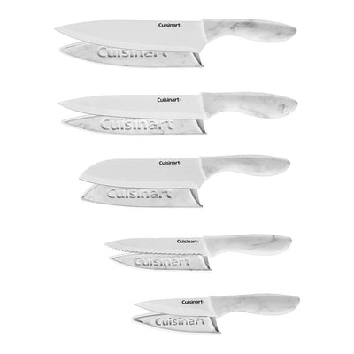 Cuisinart 10 Piece Faux Marble Stainless Steel Cutlery Knife Set (Open Box)