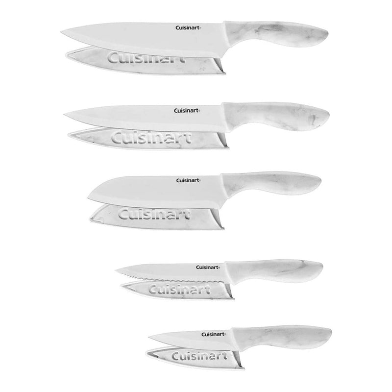 Cuisinart 10 Piece Faux Marble Stainless Steel Cutlery Knife Set (Open Box)