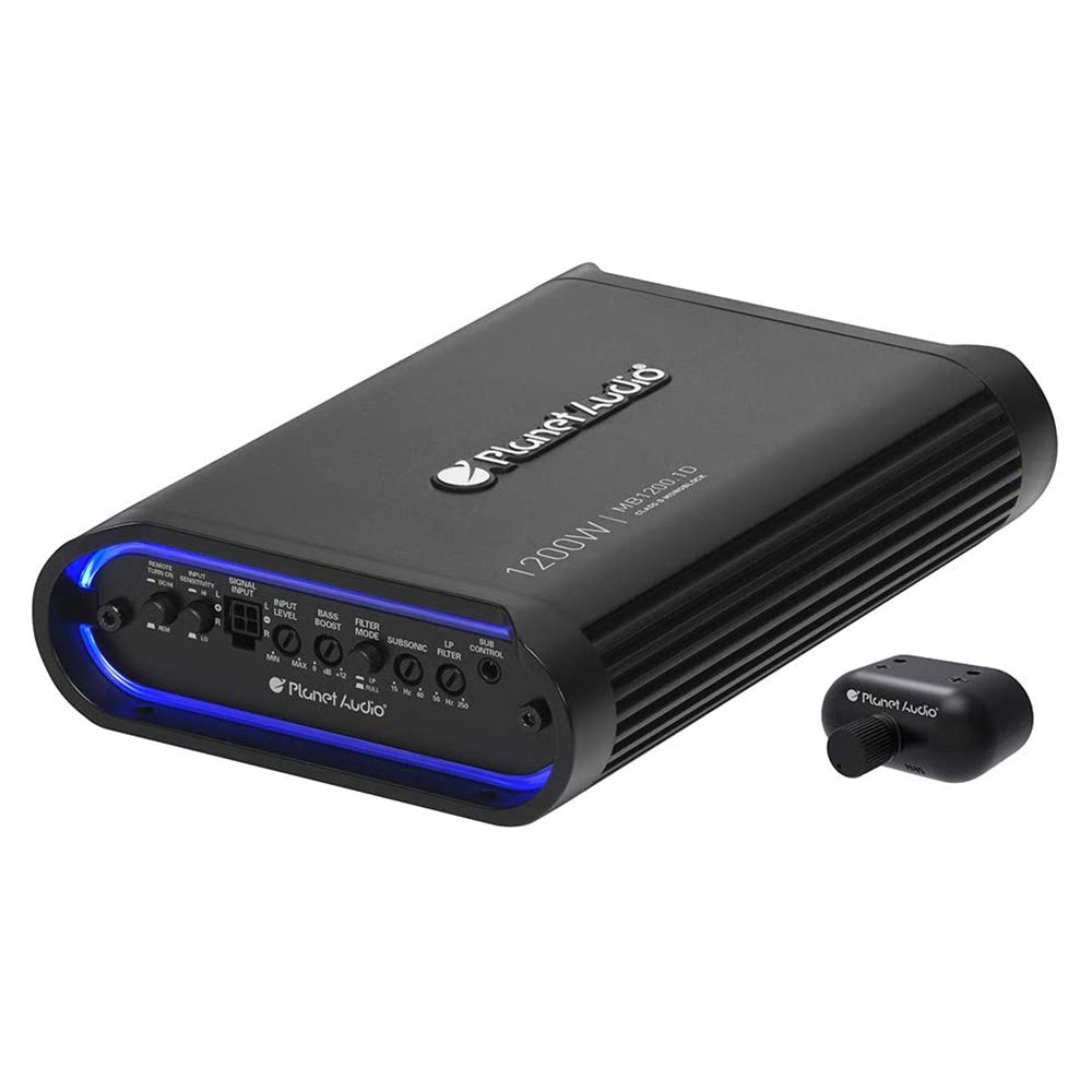 Planet Audio MB1200.1D Monoblock 1200 Watt Class D Power Car Amplifier w/ Remote - VMInnovations