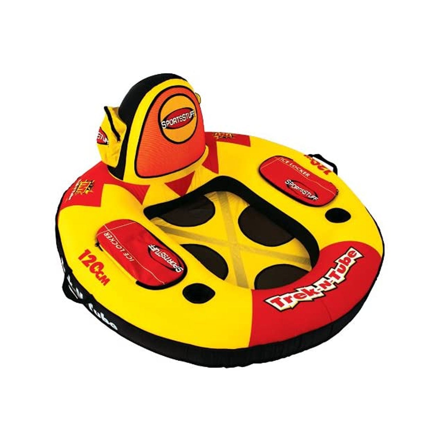 Sportsstuff Trek N Tube Inflatable Water Tube with Cooler, Cupholder, & Pockets