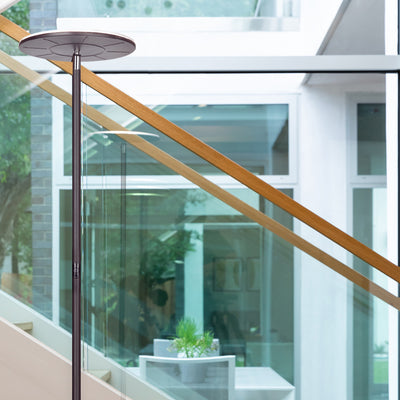 Brightech Sky LED Torchiere Bright Touch Sensor Floor Lamp, Bronze (Open Box) - VMInnovations