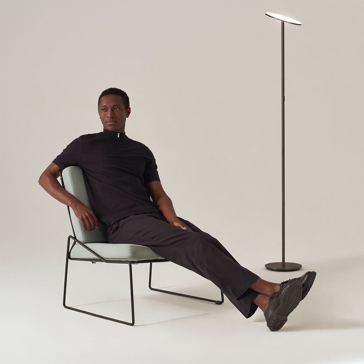 Brightech Sky LED Torchiere Bright Touch Sensor Floor Lamp, Bronze (Open Box) - VMInnovations