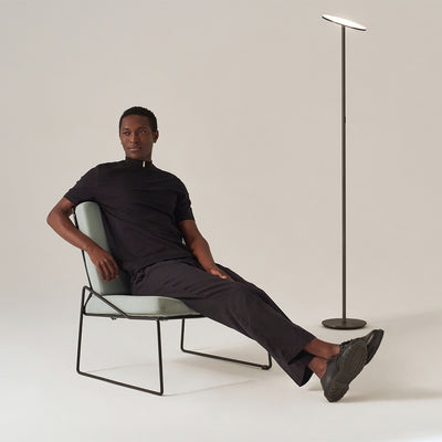 Brightech Sky LED Torchiere Bright Touch Sensor Floor Lamp, Bronze (Open Box) - VMInnovations