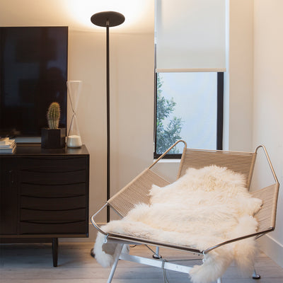 Brightech Sky LED Torchiere Bright Touch Sensor Floor Lamp, Bronze (Open Box) - VMInnovations