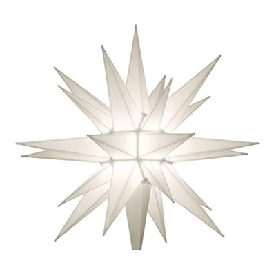 Keystone Holiday 12 Inch Prelit LED Holiday Star Tree Topper, White (Open Box)