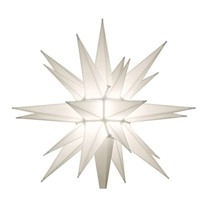 Keystone Holiday 12 Inch Prelit LED Holiday Star Tree Topper, White (Open Box)