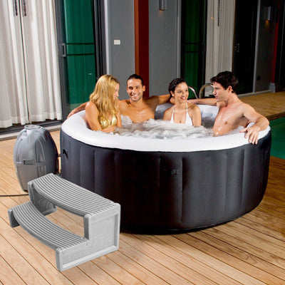 Confer Plastics HS2-G Resin Spa Hot Tub Handi-Step RV Steps | Gray (Open Box)